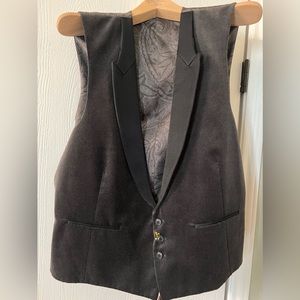 Etro Vest, gray/paisley, size 56 IT